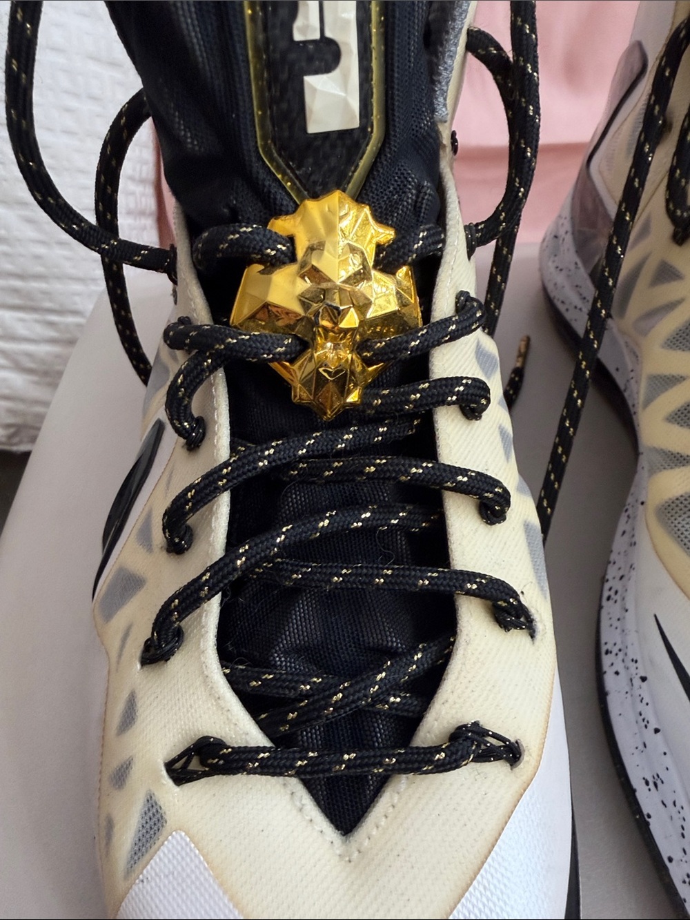 Original King James men White, Black and Gold Basketball Sneakers - Picture 3 of 12
